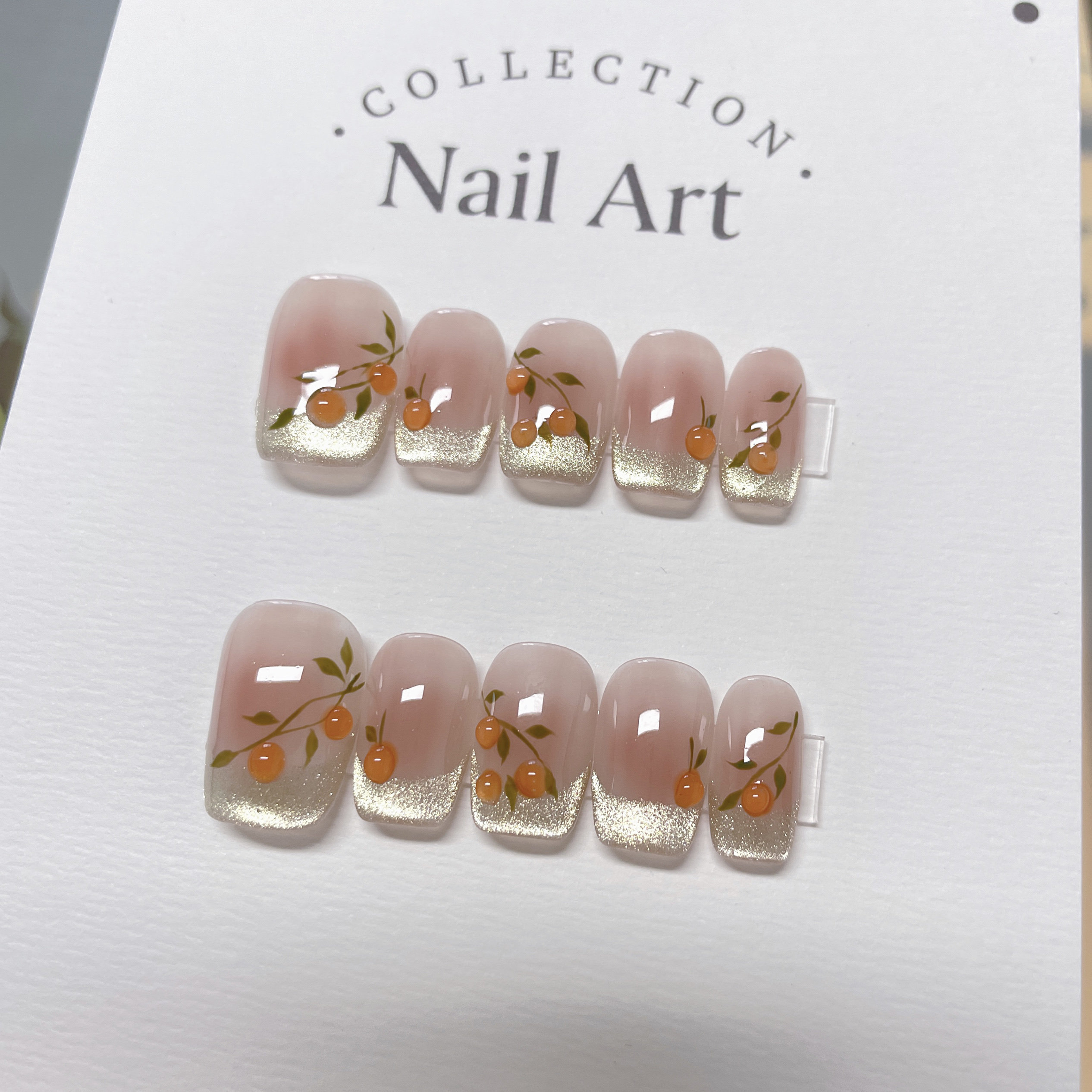 【柿柿顺意】手工穿戴甲小柿子猫眼爆闪高级显白,彩妆/香水/美妆工具,穿戴甲/甲片,淘宝优惠券,粉丝福利购,淘宝优惠卷