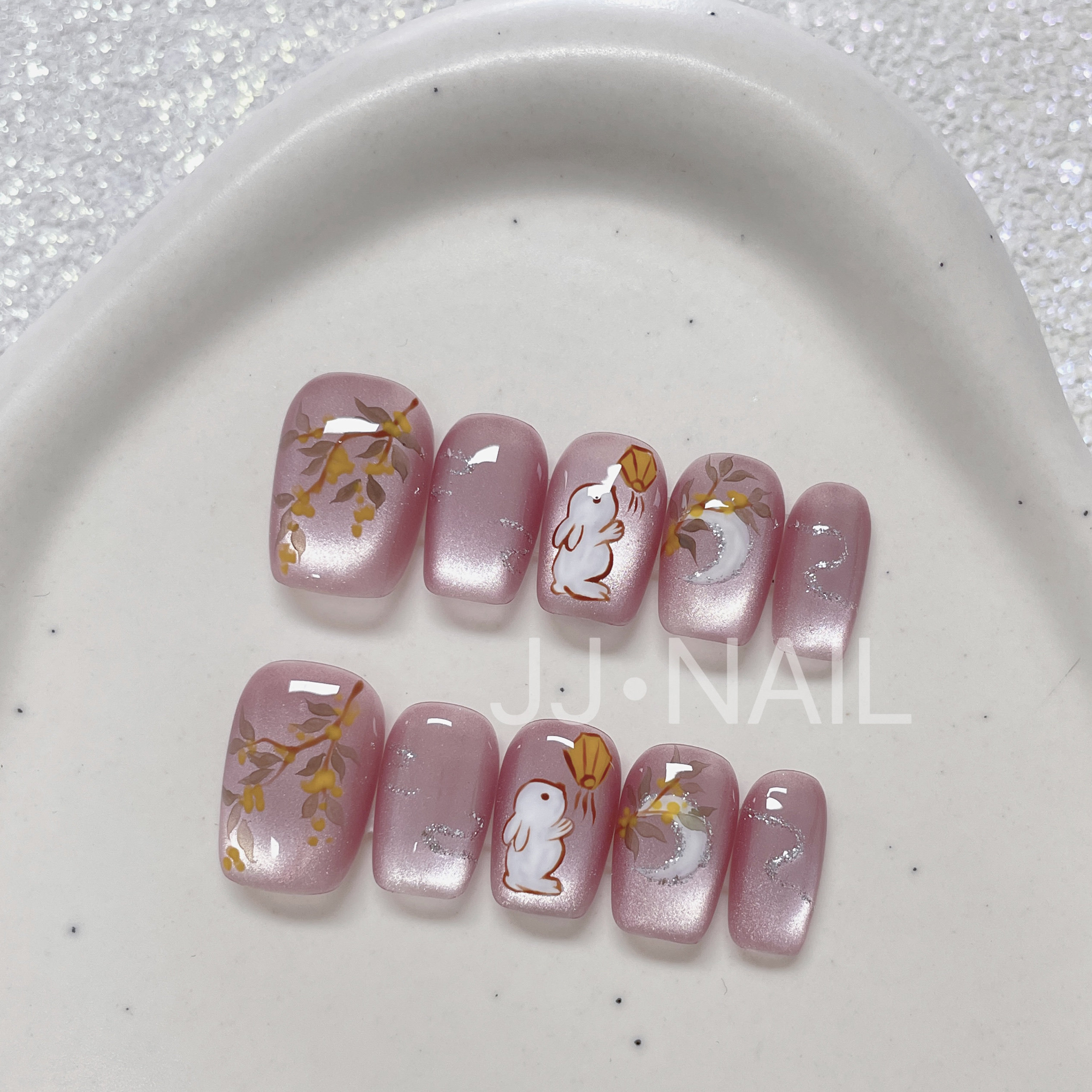 【闭月修花】美甲穿戴甲定制假指甲光疗手工成品指甲贴片定洒金,彩妆/香水/美妆工具,穿戴甲/甲片,淘宝优惠券,粉丝福利购,淘宝优惠卷