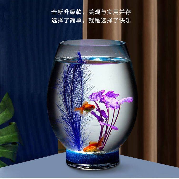 高透创意玻璃鱼缸小型家用碗莲盆水仙盆绿萝水培植物花瓶大口径