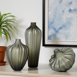 【双十二活动】北欧轻奢风玻璃花瓶透明插花水养雪柳客厅桌面摆件