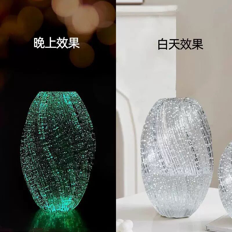 轻奢高级感玻璃花瓶麦芽糖造型