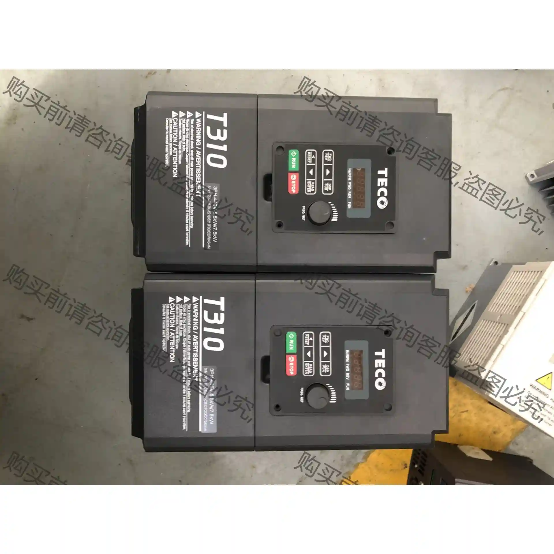 9成新东元变频器 T310-4008-H3C 5.5KW/7 先议价 拆机货包好