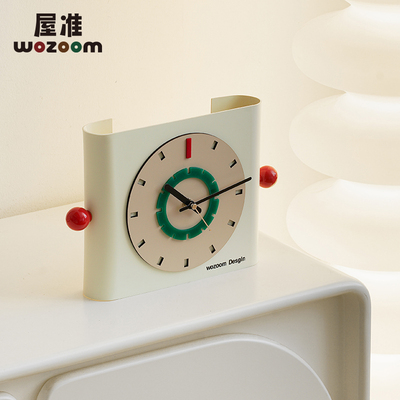 WOZOOM屋准入户玄关桌面座钟摆件客厅电视柜网红创意时钟装饰品