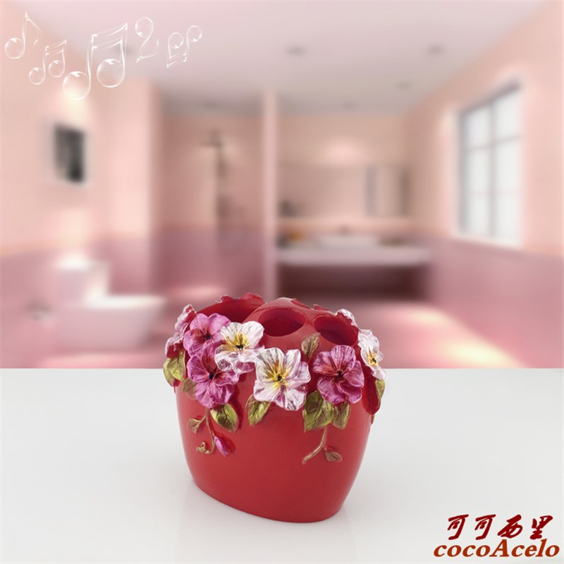 漱口杯创意情侣新婚欧式时尚x刷牙杯牙刷架树脂浴室洗漱杯套装牙