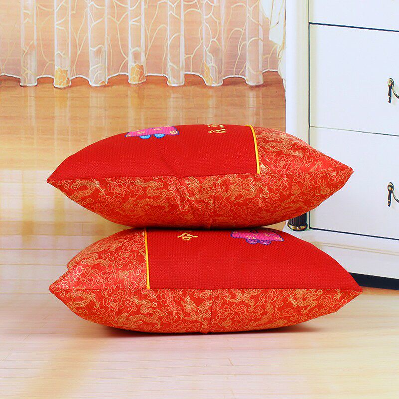 十字绣2021新款线绣r喜庆十字绣抱枕套自己绣情侣一对客厅结婚枕