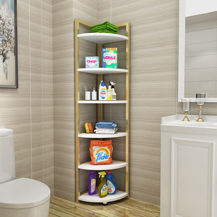卫生间三角置物架防n水落地多层浴室收纳架盆架轻奢洗手台侧边柜