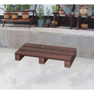 防腐木花架承重型楼梯脚r踏凳实木台阶阳台花盆架子底座客厅置物