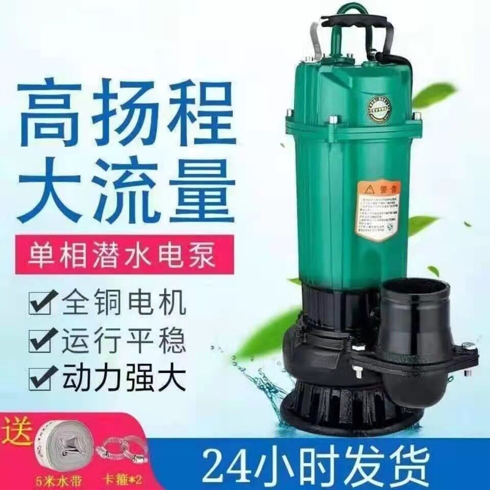 220V潜水泵大流量高扬程鱼塘灌溉