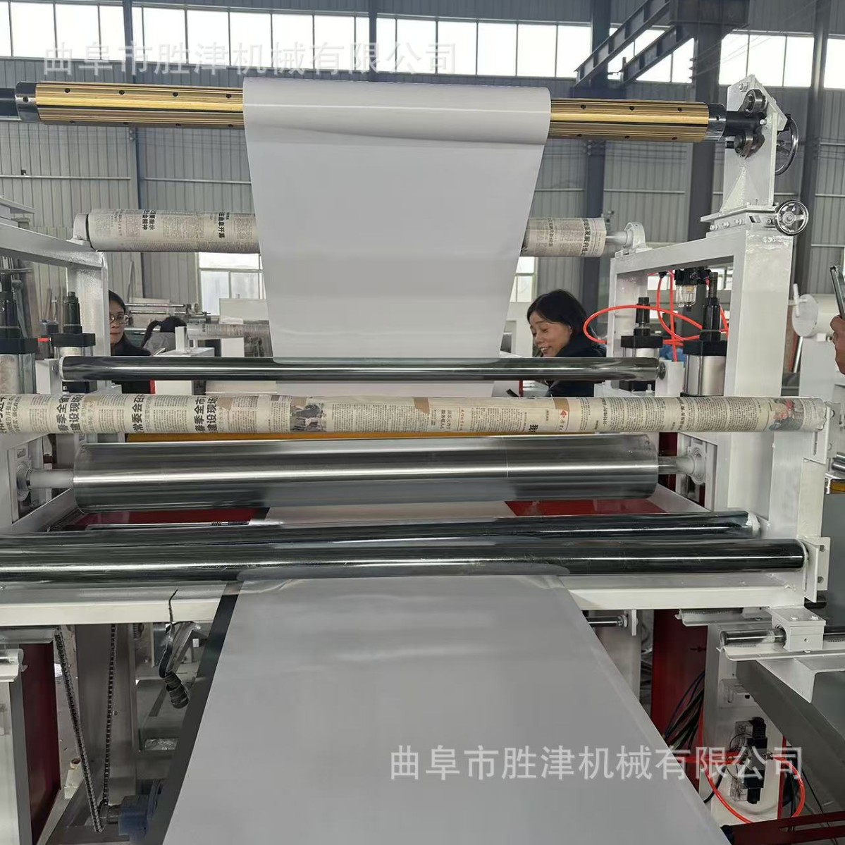 两卷合一卷材贴合机卡纸无纺布