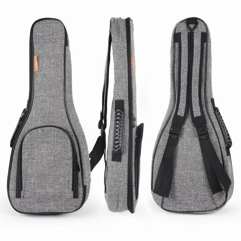 灰色尤克里里加厚包 10mm乌克丽丽琴袋 23寸ukulele棉麻琴包