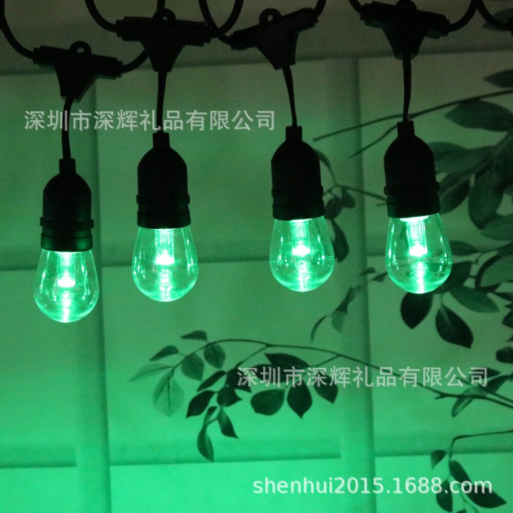 S14灯丝灯泡8米10灯RGB彩灯