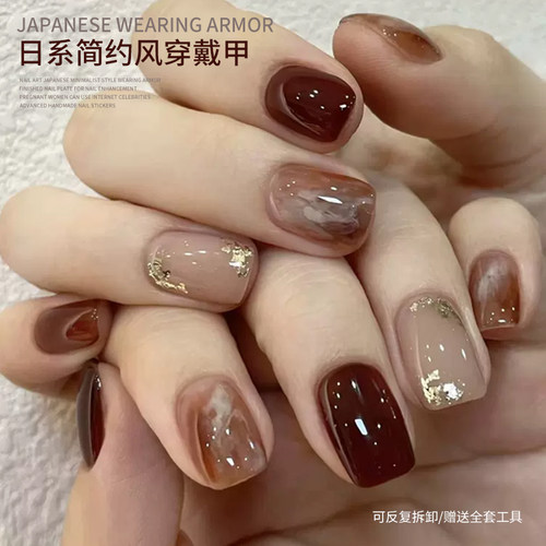 日系穿戴甲2024新款显白高级感