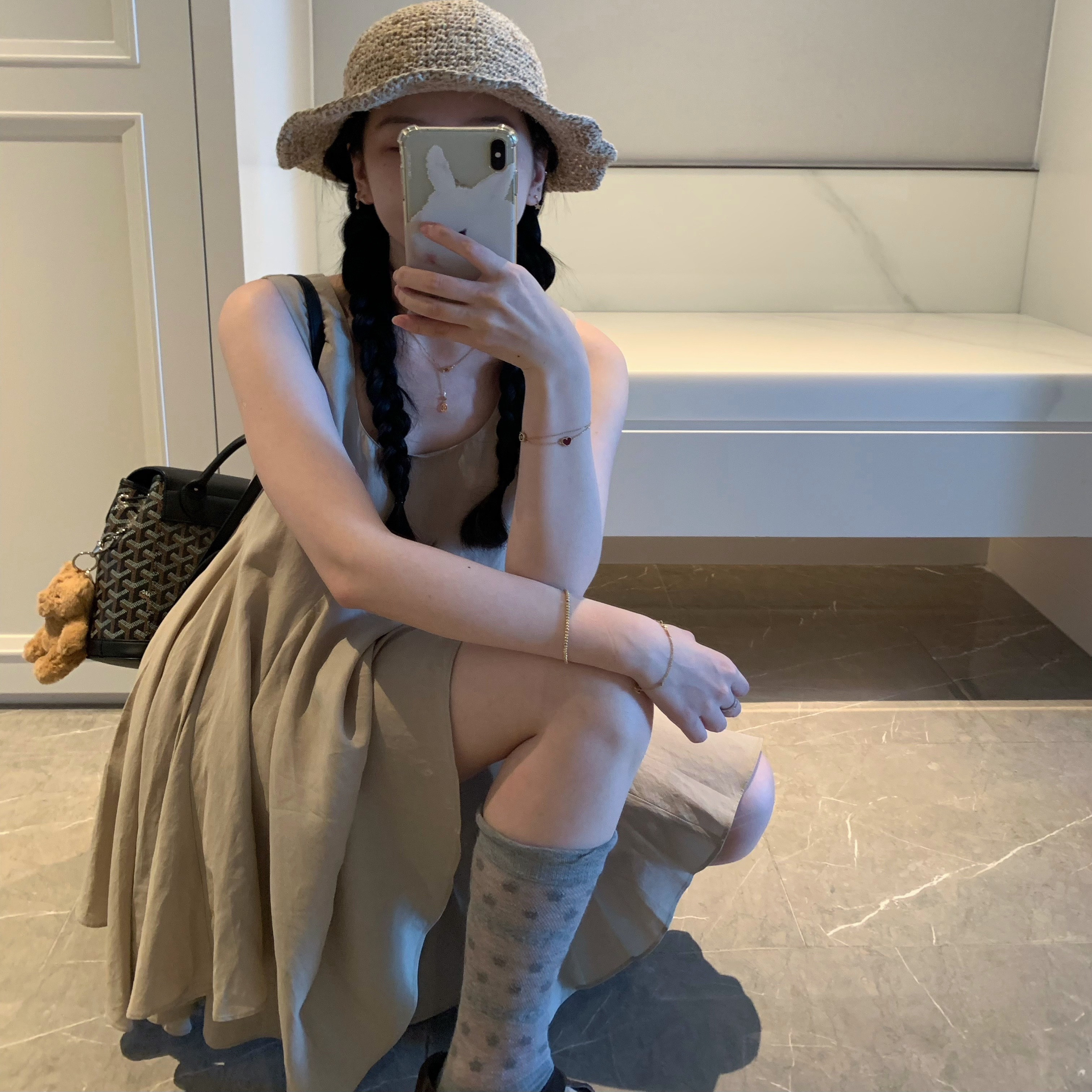 uungchuuu 25SS 可可奶咖 天丝无袖大裙摆垂感连衣裙春夏