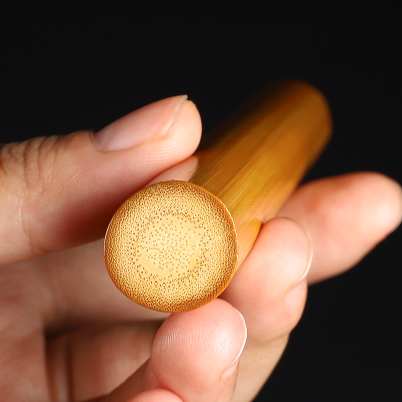 现货速发实心竹手把件老玉竹文玩手把件高密度竹子把玩件冷门实行