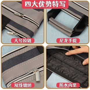 快速发货a4加大手提文件袋多层大A容量帆布尼龙公文包企业定制LOG