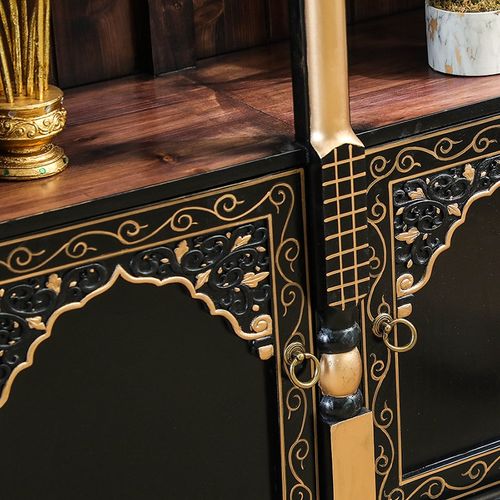 快速发货异c丽东南亚风格家具实木博古架泰式隔断柜复古书柜茶室