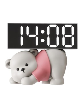 快速发货可爱小熊时钟摆件玄关卧室电G视柜客厅桌面装饰ins风创意