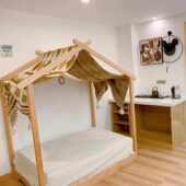 冰棍儿童床小房子伸缩实木单人推拉榻榻米蒙氏落地矮床蒙氏成长床