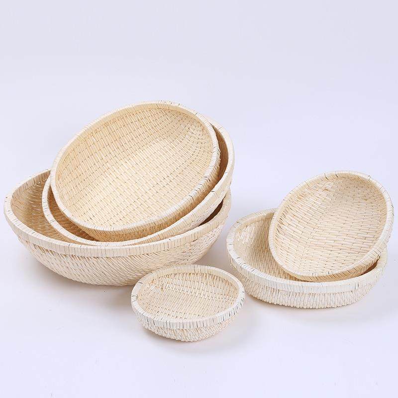 A5L手工柳编收纳筐馒头筐饼筐水果笸箩针线笸箩展示筐簸箩藤编家