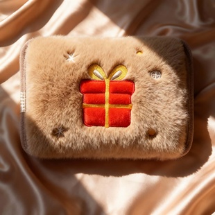 热水袋暖手宝2025新款 暖宝宝毛绒套暖水袋电热宝小狗 充电防爆正品