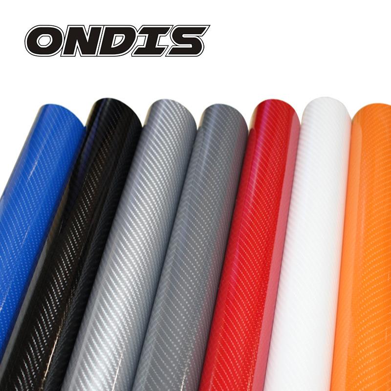 6D碳纤汽车改色膜3D立体碳纤维膜亚亮光黑色pvc斜纹车身贴纸