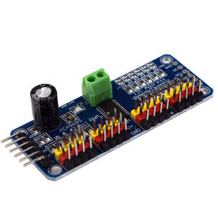 Servo PCA9685 现密斯 PWM 机器人 IIC 控制器 16路 舵机驱动板