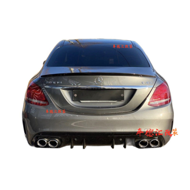 适用奔驰C200L C180L C260L coupe改装C43 MG后唇尾喉 后尾嘴套件