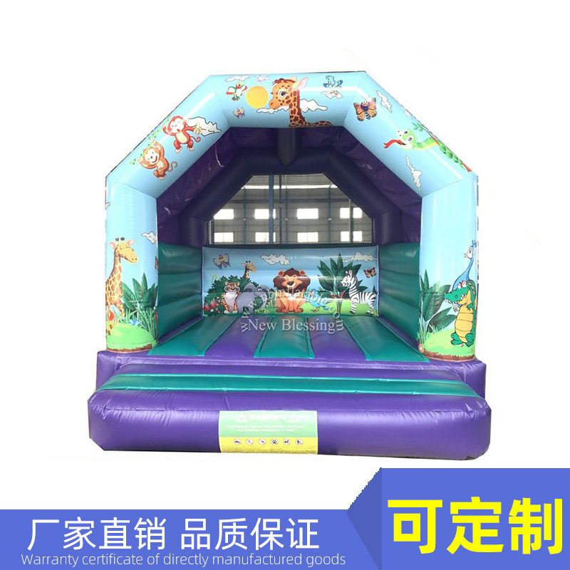 厂家充气小型冲球蹦蹦床童趣动物蹦床儿童游玩乐园设备