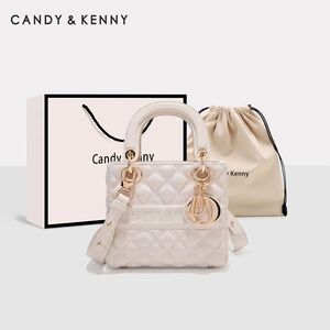 官网Candy&Keny戴妃包女生生日礼物2026新款菱格手提包斜挎单肩包