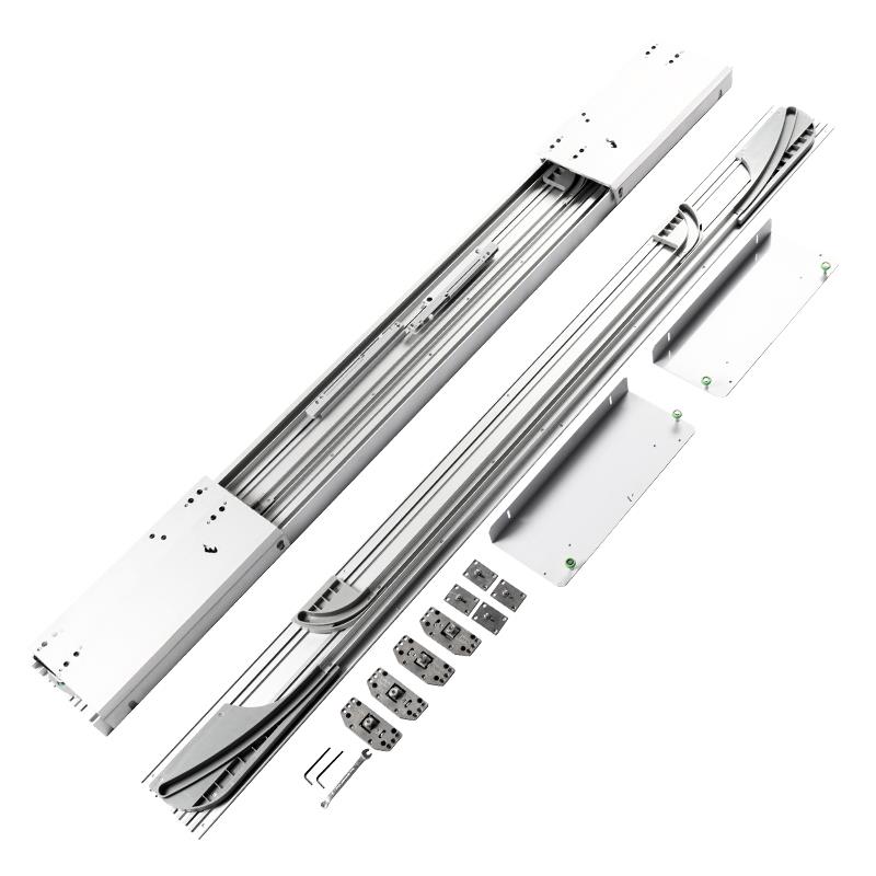 电视柜电动轨道衣柜隐形平躺巴士门滑轨阻尼静音双边缓冲五金配件