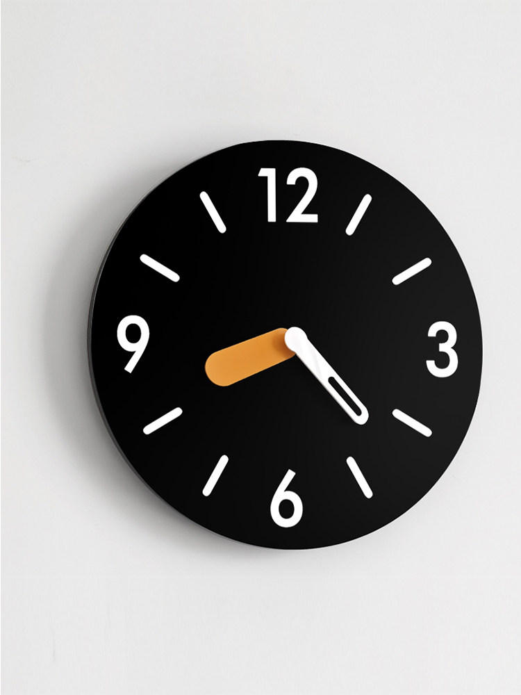 挂钟客厅2024新款家用大气餐桌创意黑色艺术钟表现代简约时钟挂墙