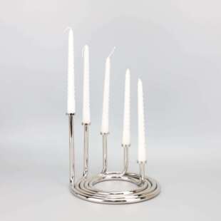 现代简约创意金属组合烛台书房样板间酒柜书架桌面玄关装饰品摆件