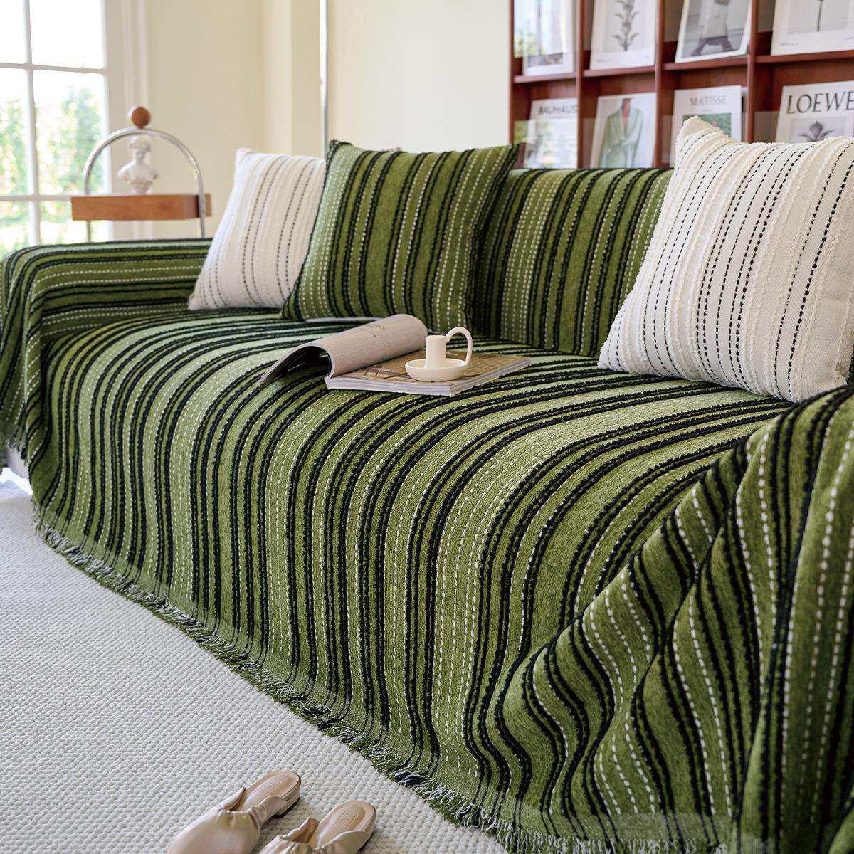 沙发盖布高级感夏沙发布雪尼尔沙发垫四季通用耐脏防滑沙发毯盖巾