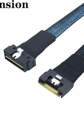 PCIE SlimSAS LP Low profile SFF-8654 8I转防斜插8654 8X连接线