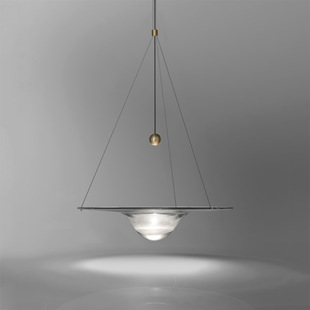 北欧设计师吧台餐厅光晕创意水滴灯酒店展厅客厅组合飞碟玻璃吊灯