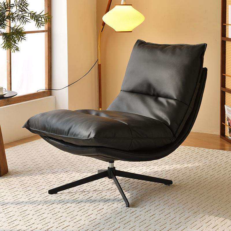 北欧轻奢单人沙发椅可旋转客厅阳台设计师款极简休闲懒人沙发躺椅
