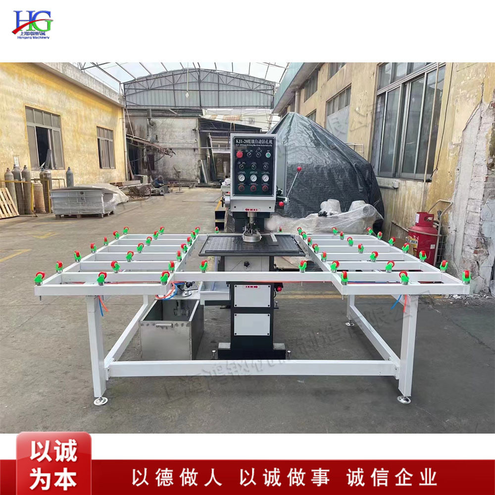 装饰玻璃打眼设备 卧式单头玻璃打孔机 家具茶几玻璃数控钻孔机