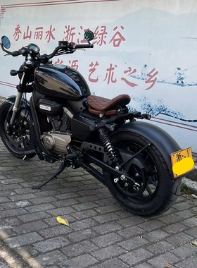 适用钱江闪300S改装黑武士整车改装F大灯手把后视镜单人短尾牌照