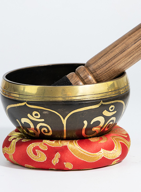 尼泊尔全套颂钵冥想n禅修打坐音疗瑜伽采耳梵音佛音铜磬钵盂碗手