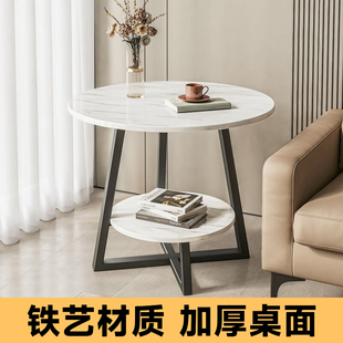 小圆桌子阳台迷你茶几沙发边几卧室床头K小边桌客厅家用轻奢风角