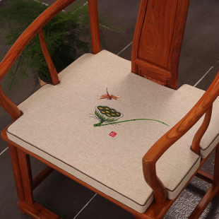 中式椅垫红木椅子沙发圈椅餐桌茶椅坐垫H冬季家用座椅垫子海绵棕