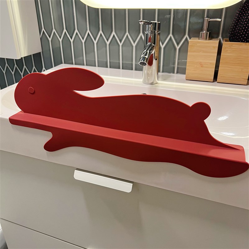 萌兔水槽挡水板厨房台面防溅水挡板水池洗手台洗菜盆Y硅胶挡水条