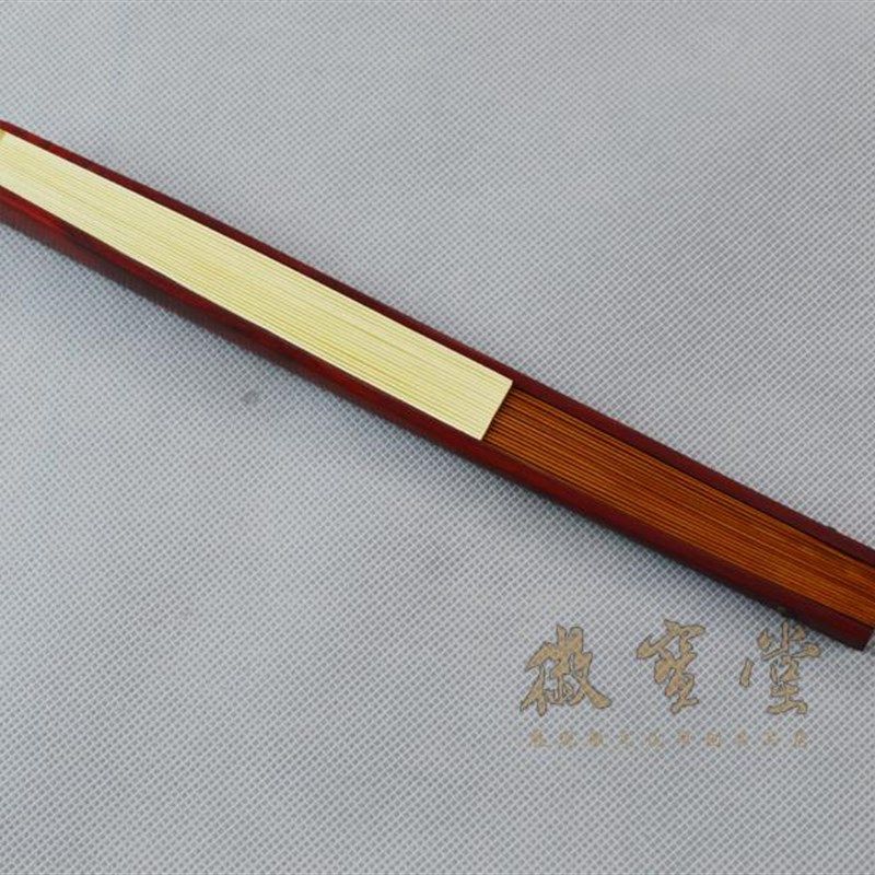 二号小叶紫檀木 红檀木折扇 男女扇子空白O扇面手工宣纸扇包邮