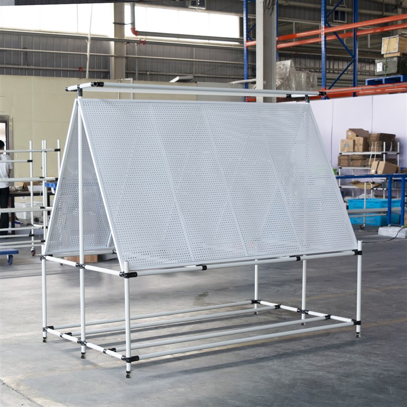 汽车线束布线架双面工装架工作台排线挂板洞洞板T架线束预装布线