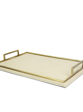 售楼部别墅样板间家居卖场装y饰品摆设客厅托盘花艺纸巾盒摆件