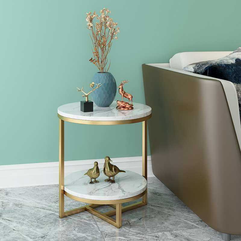 金色铁艺边几小户型家用客厅沙发边桌圆形创意休闲茶几轻奢,基础建材,脚轮/万向轮,淘宝优惠券,粉丝福利购,淘宝优惠卷