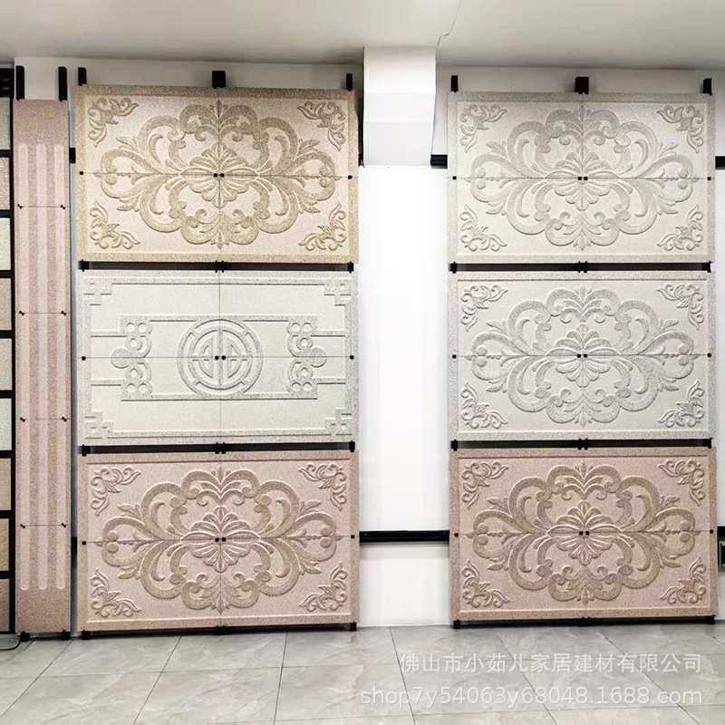 别墅外墙壁画瓷砖罗马柱外墙福字拼花背景墙砖新中式拼图外墙瓷砖