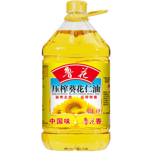 鲁花压榨葵花仁油4L 葵花籽油 食用油  粮油  煎炒烹炸