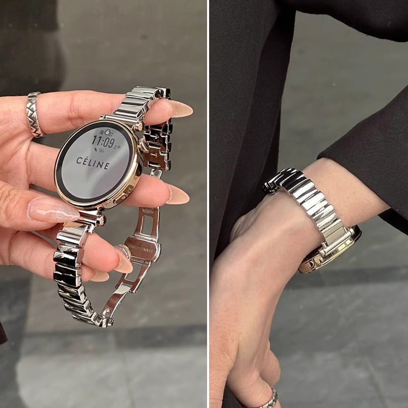 适用gt5/gt6华为表带GT4/gt3不规则手表金属高级watch5pro3女