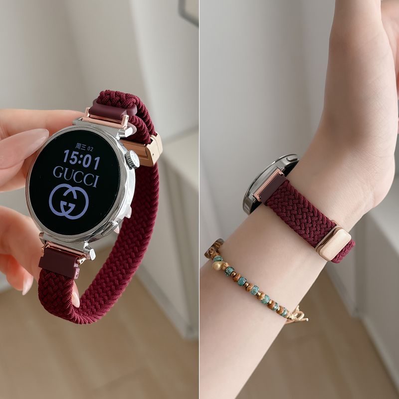 细款适用华为watchgt5表带gt4手表watch4/3pro编织透气gt尼龙